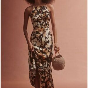 Anthropologie Elegant Leopard Print Dress
